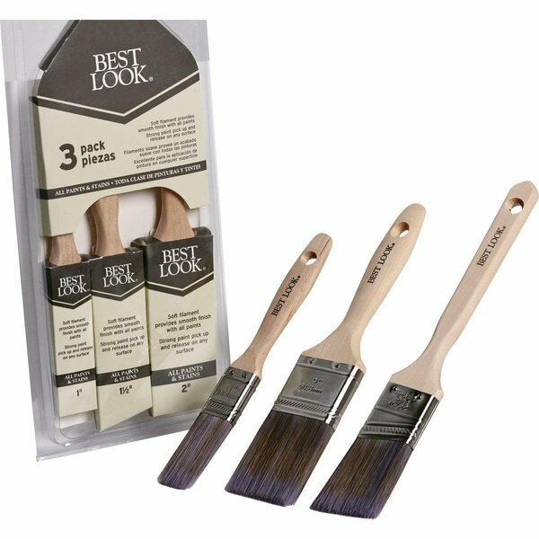 Best Look Polyester Paint Brush Set 3-Piece 789604